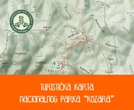 National park Kozara NP Tourist Map